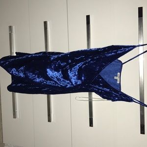 Blue Velvet Dress